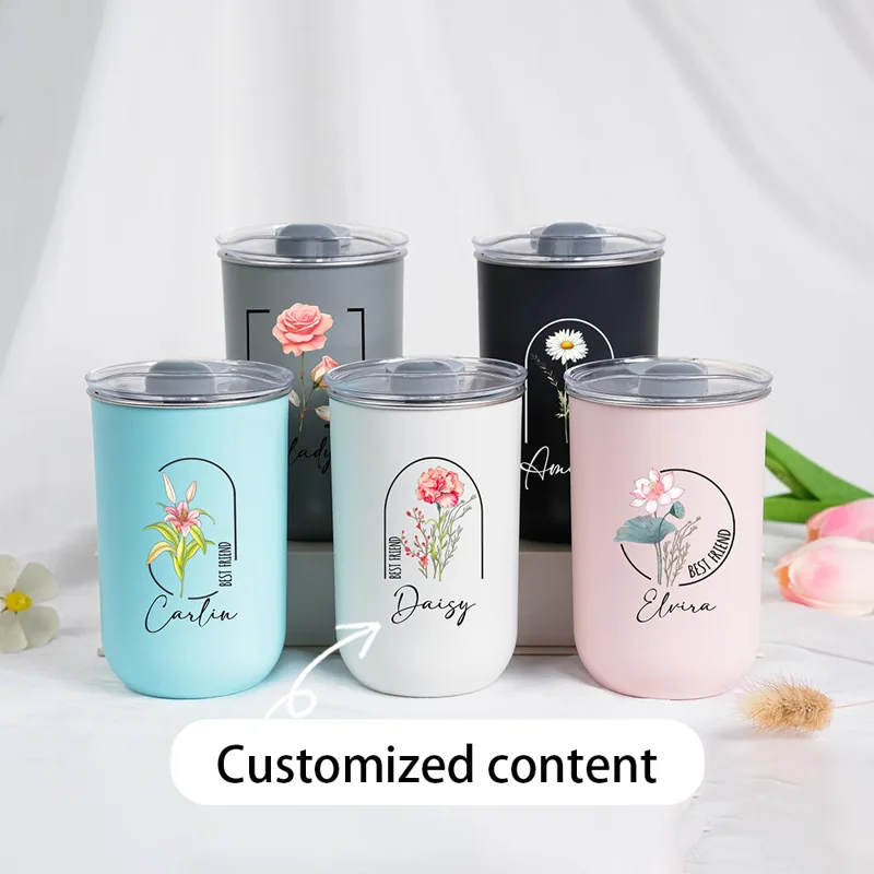 Coffee Equipment Names - Kişiselleştirilebilir Doğum Günü Çiçekli Paslanmaz Çelik