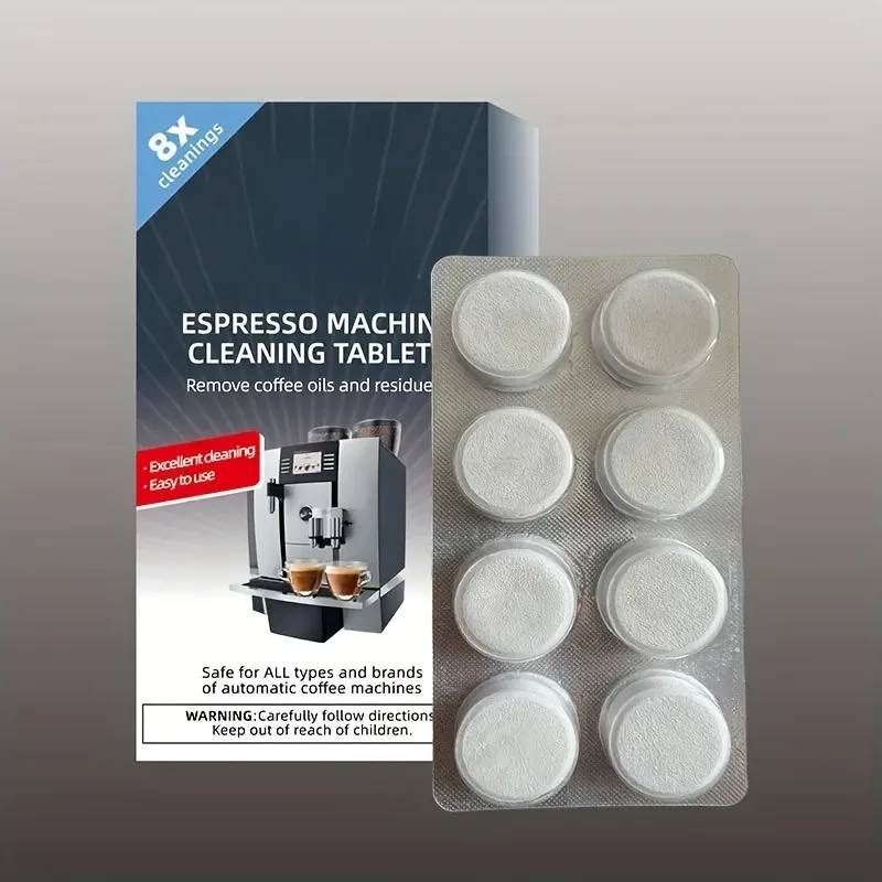 Coffee Equipment Cleaner - Espresso Makinesi Temizleme Tabletleri Kireç Çözücü-Arka