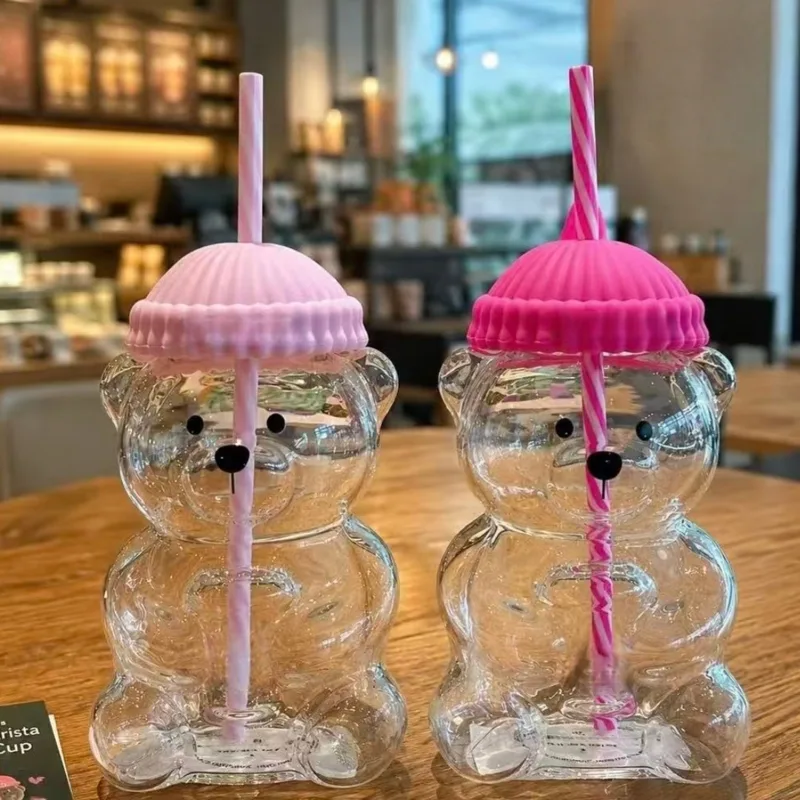 Espresso Shot Glass - Bk Ayı Şeklinde Cam Pipetli Bardak