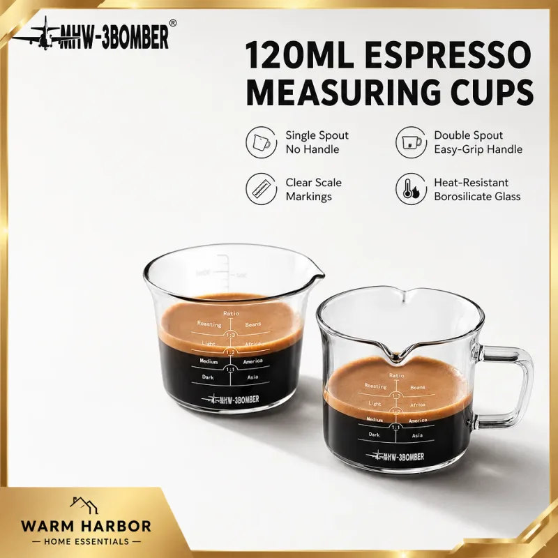 Espresso Shot Glass - Mhw-3bomber 120ml Cam Espresso Ölçüm Kabı