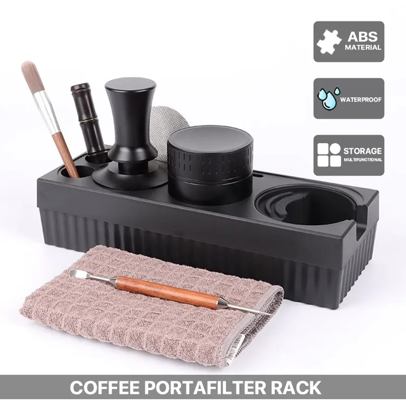 Coffee Knock Box - 51/53/58mm ABS kahve Portafilter raf distribütörü