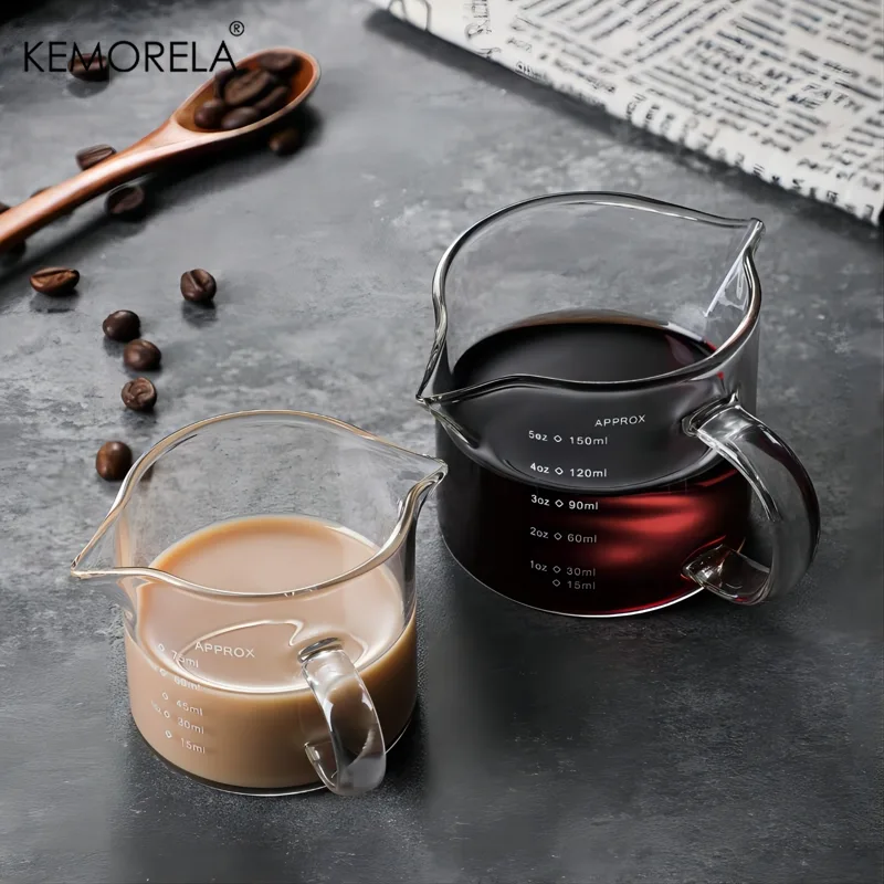 Espresso Shot Glass - 75/150ML cam ölçüm kabı saplı espresso