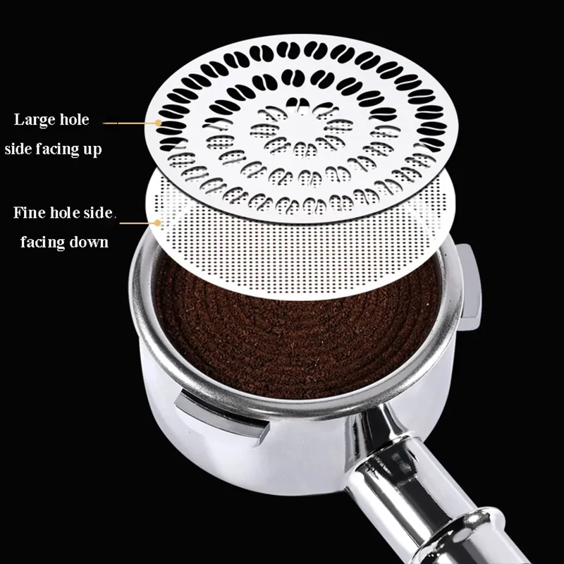 Puck Screen Mesh - 51/53/58mm Çift Katmanlı Kahve Puck Süzgeci,